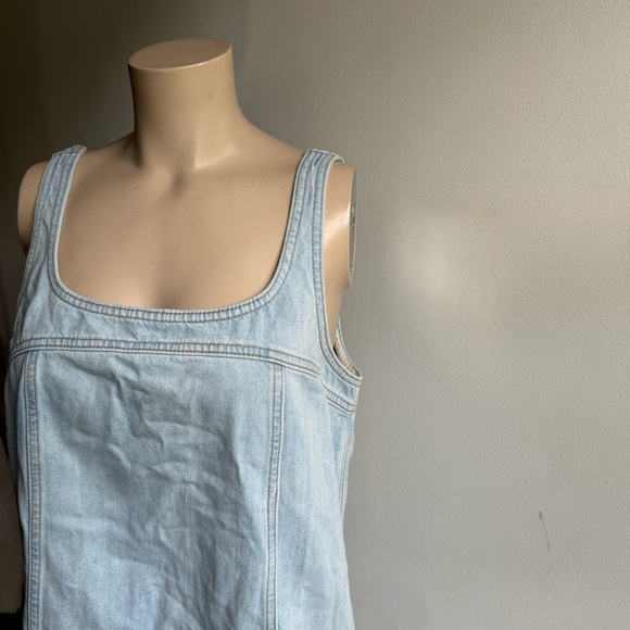 NWT Madewell Denim A-Line Sleeveless Mini Dress - Picture 8 of 15